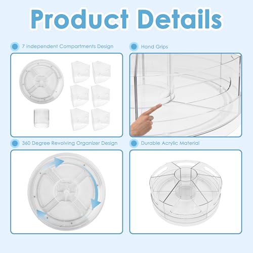 CraftGenes 2 Packs Rotating Clear Acrylic Pen Holder, Marker Organizer - size: 2 Packs