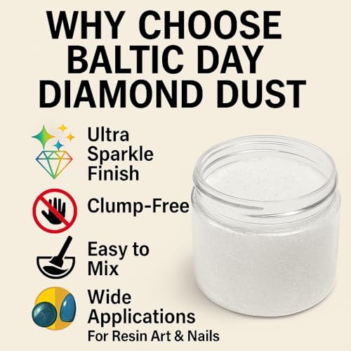 BALTIC DAY Diamond Dust – 6 Color Luxury Glitter Set for Epoxy Resin – Ultra Sparkle Mica Powder for Crafts, Tumblers, Jewelry & Art – Brilliant Crystal Shimmer Pigments - color: Diamond Dust Set