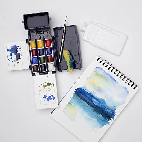 Winsor & Newton Cotman Watercolor Paint Set, 12 Half Pan Field Pocket Set - style: 12 Half Pan Field Pocket Set