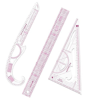 7pcs French Curve Ruler Set High Accuracy Complete Tools Sewing Rulers Set with Scale for Beginners Tailors Pattern Making