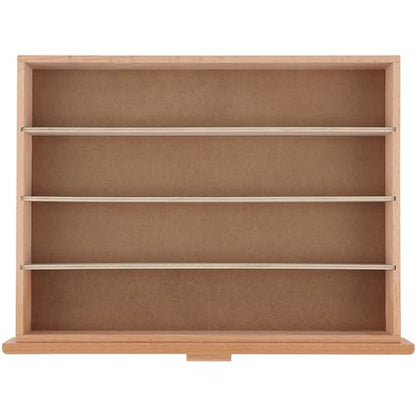 HG Art Concepts Artists Storage Chests, Stackable, 3 Drawer Deep, 1-Pack | Removable Dividers, Natural Birch & Sturdy Wood Construction. Studio Organizer for Paint Tubes, Brushes, Pencils & Markers