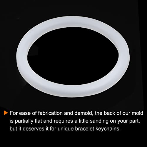 HARFINGTON Bracelet Mold Bangle Ring Mold Silicone Round Epoxy 110mm Wristlet Keychains Mold for DIY Resin Bangle Bracelet Car Key Chain Jewelry Making - size: 105mmx130mm