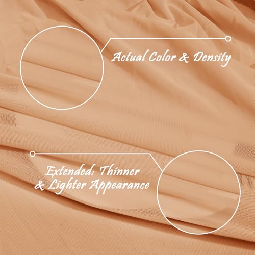 Manyshofu Nude Mesh Fabric by The Yard 4-Way Stretch, 60 Wide (1 Yard) - color: Nude, size: 1 Yard