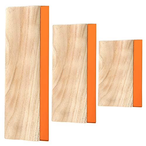 Caydo 3 Sizes Wooden Screen Printing Squeegee, 75 Durometer Ink Scraper | 5.9, 9.4, 13.7 inches,for screen printing fabric, DIY craft, ink scraper, wooden handle - size: 3Sizes