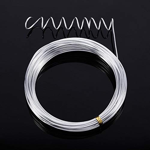 1 Roll Tecunite Aluminum Wire Craft Wire, 10 M X 1.5 mm, Silver | TecUnite Aluminum Craft Wire for Sculpting,10 M X 1.5 Mm,Silver,1 Roll - color: Silver, size: 10000 mm x 1.5 mm