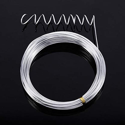 1 Roll Tecunite Aluminum Wire Craft Wire, 10 M X 1.5 mm, Silver | TecUnite Aluminum Craft Wire for Sculpting,10 M X 1.5 Mm,Silver,1 Roll - color: Silver, size: 10000 mm x 1.5 mm
