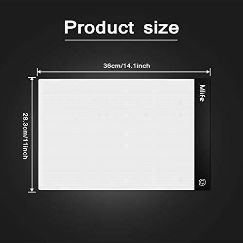 B4 LED Light Pad - Upgraded Diamond Art Light Box Dimmable Tracing Light Board, Sketching, Animation, Drawing Light Box with 4 Fasten Clips - style: B4