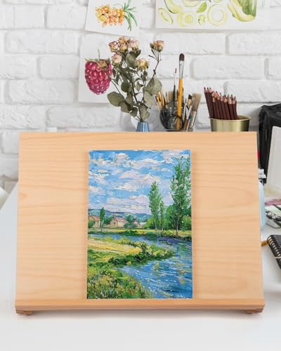 5-Position Tabletop Easel, Adjustable Angle Drafting Table Easel Drawing and Sketching Board, 18 1/2 Inches by 14 1/8 Inches - size: Large