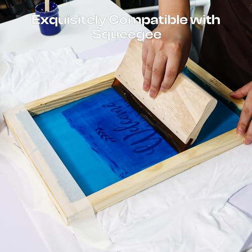 Caydo 9 Pieces Screen Printing Frame with 110 White Mesh, 3 Sizes Screen-Printed Wooden Frame for Handicraft Beginners, 10 x 14 Inch, 8 x 12 Inch, 6 x 10 Inch