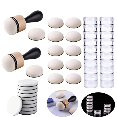 BAOFALI Mini Ink Blending Tool,with Foams Replacement Refill Foam Tool for Foams Scrapbooking Painting Drawing Art Supplies Handle Ink Tools Embossing Stencils - size: 46Pcs / Set