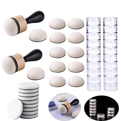 BAOFALI Mini Ink Blending Tool,with Foams Replacement Refill Foam Tool for Foams Scrapbooking Painting Drawing Art Supplies Handle Ink Tools Embossing Stencils - size: 46Pcs / Set