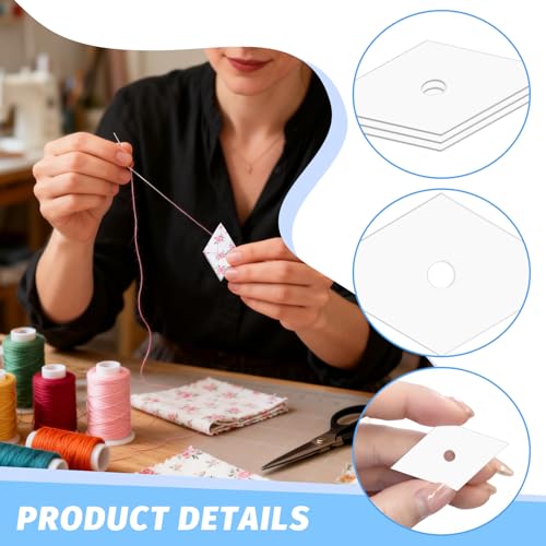 500 PCS 1" Diamond 60 Degrees Piecing Paper Templates, Quilting Templates Accessories for DIY Patchwork Crafts and Sewing Supplies﻿ - size: 1 Inch-500pcs Diamond