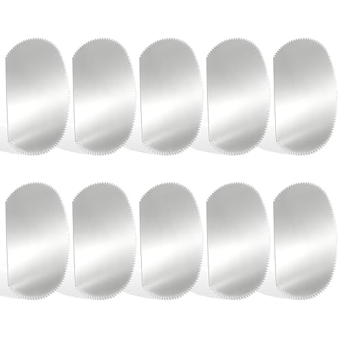 Eiodoni 10 Pcs Ribs Pottery Tool, Serrated Clay Scraper, Stainless Steel