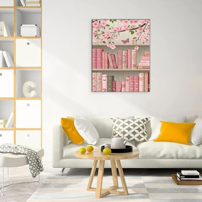 WUSARPLY Flowers Bookshelf Diamond Painting Kits for Beginner Adults - color: YA006