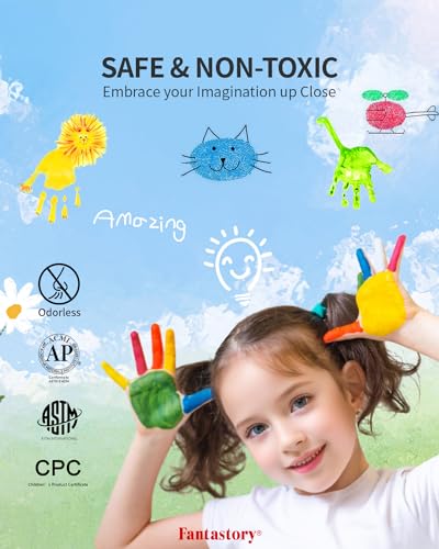 Fantastory 60ml 24 Colors Tempera Paint for Kids