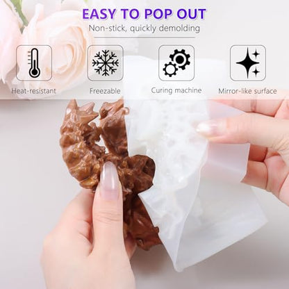 3D Winged Dragon Silicone Mold for Epoxy/UV Resin Casting DIY Craft Decors | Crystal Dragon Resin Mold Handmade Hanging Ornament Art Decors for Living Room Wall Decor Resin Craft Mold Dragon Lovers Gift
