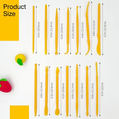 14-Piece Plastic Clay Carving & Modeling Tool Set (2 Sets，28-Piece) – DIY Polymer & Pottery Kit for Beginners