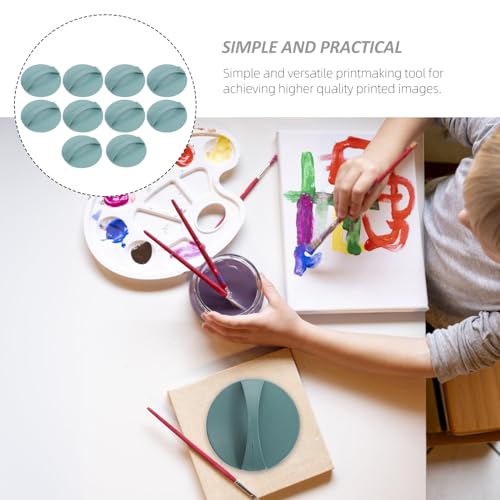 TEHAUX 30 Pack Printmaking Ink Plates 3.93 X 3.93 X 2.95 in Portable Printmaking Tools for Block Printing Supplies Ink Plate for Craft Projects and Printing