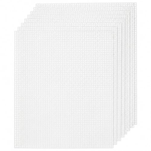 YOUNTHYE 10 PCS 5 Count Plastic Canvas Sheets, 21 x 13.1 Inch Large Hole Plastic Mesh Canvas for Acrylic Yarn, Embroidery Practice, Needlepoint, Crochet, DIY Crafts and Custom Cutting Projects - size: 5count
