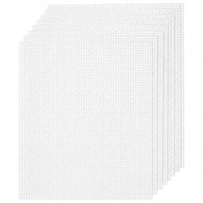 YOUNTHYE 10 PCS 5 Count Plastic Canvas Sheets, 21 x 13.1 Inch Large Hole Plastic Mesh Canvas for Acrylic Yarn, Embroidery Practice, Needlepoint, Crochet, DIY Crafts and Custom Cutting Projects - size: 5count