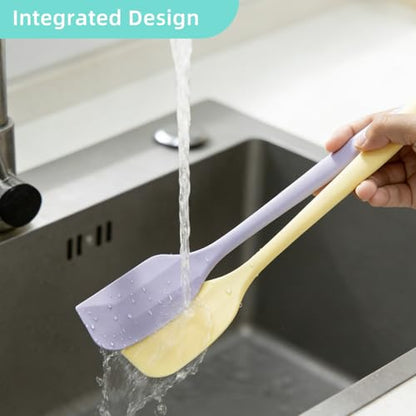 4 Pcs Silicone Spatula Set, Small Rubber Spatulas Silicone Heat Resistant Kitchen Tools for Flexible and Suitable for Kitchen Baking, Cooking, Stirring, and Scraping Seamless One Piece Design (4)