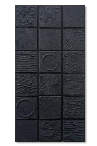 NANKAI Art Hand-Drawn 48x24 inch Pure Black Textured wall Decoration Painting. Modern Abstract Oil Painting. Suitable for wall Decoration in Living Rooms, bedrooms and corridors - color: Nkhb377