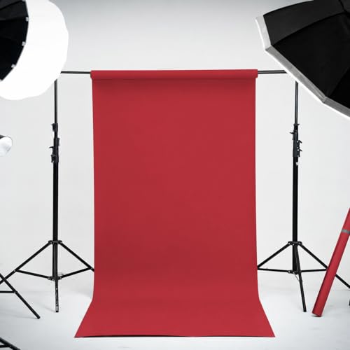 Kate Seamless Paper Backdrop Red Paper Backdrop Seamless Backdrop Paper Rolls (53''x16.4' Scarlet) - color: Scarlet, size: 53''x16.4'