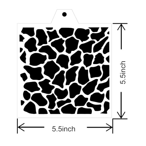 Leopard 5.5x5.5in Cheetah Animal Cow Print Skin Reusable Painting Template Stencils for Cake, Cookie Decorating & DIY Projects - style: Animal Prints