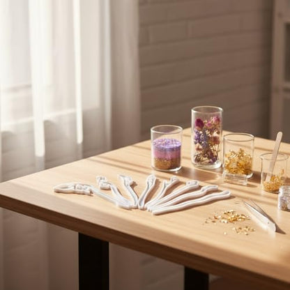 5 Pcs White Silicone Resin Hairpins Molds Hair Stick Kit for Jewelry Crafts Making Jewelry Resin Casting Molds,Jewelry Casting Supplies