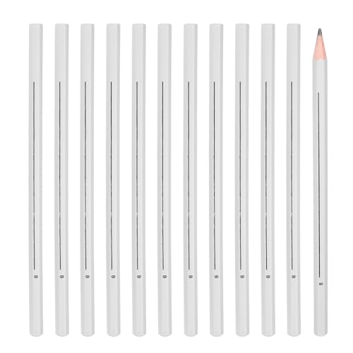 PATIKIL B Graphite Pencils for Drawing, 12Pcs Sketching Pencils Wood Supplies Set Break-Resistant Lead with Built-in Sharpening Area for Painting Sketching Artist Design - style: B