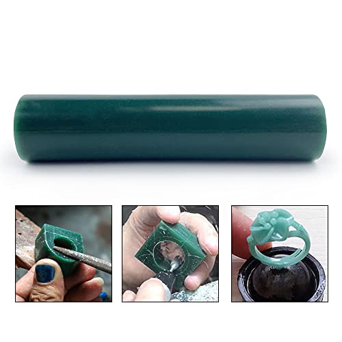 PHYHOO Green Carving Wax Tube for Ring Mold Jewelry Casting Round Hole (C8) - size: C8