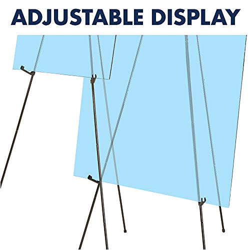 Quartet Easel Stand 63" High Adjustable Telescoping Tripod Display for Office School and Home, Lightweight, Black (29E) (Pack of 12) - size: 1 Count (Pack of 12)