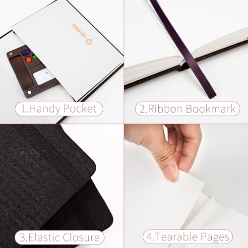 Vienrose Watercolor Sketchbook Journal 5.5x5.5 Inch 24 Sheets Black - color: Black, size: 5.5x 5.5 Inch