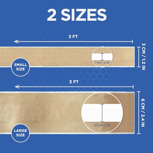 𝐂𝐮𝐭𝟐𝐅𝐢𝐭 𝐀𝐝𝐡𝐞𝐬𝐢𝐯𝐞 𝐁𝐚𝐧𝐝𝐚𝐠𝐞𝐬 - Flexible Fabric Bandage for Wound Care and First Aid, Long Lasting & Breathable - Custom Size for Minor Cuts and Scrapes, 1 Meter Long (Small) - size: Small