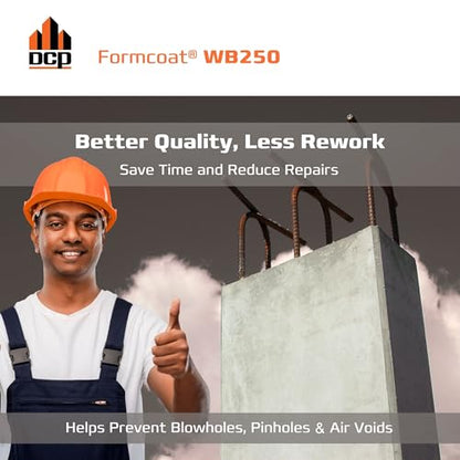 Formcoat WB250 Concrete Form Release Agent - Non-Staining Mold Release for Wooden, Plastic & Metal Molds – Solvent-Free Concrete Mold Release for Precast, Architectural & DIY Projects – 1 Gallon