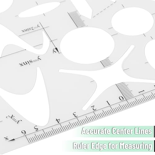 Mr. Pen- Geometric Drawing Template | Mathematical Functions Plastic Template Plastic, Shape Stencils for Drawing