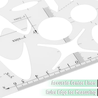 Mr. Pen- Geometric Drawing Template | Mathematical Functions Plastic Template Plastic, Shape Stencils for Drawing