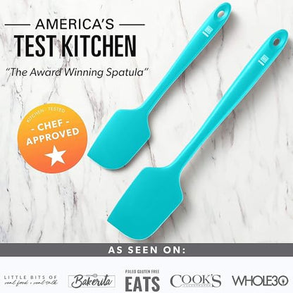 DI ORO Silicone Spatula Set - 600F Heat Resistant, 5-Pc Teal - color: Teal