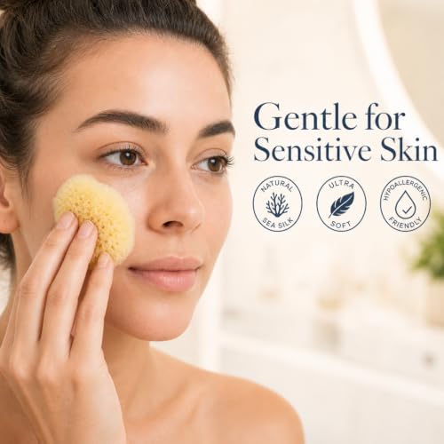 Natural Sea Silk Sponges 12pk, Cosmetic Grade Makeup & Blending Facial Care
