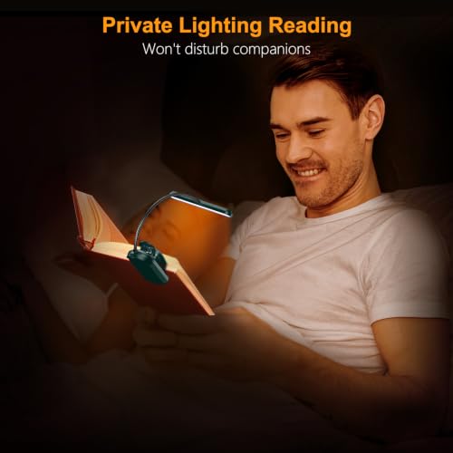 Gritin Rechargeable Book Light for Reading in Bed with 19 LED | Eye Caring 3 Color Temps, 5 Brightness Levels, Memory Function, 90 Hrs Runtime Flexible Goose Neck Clip on Light-Aquamarine - color: Aquamarine