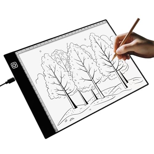 A5 Tracing Light Box, Drawing Copy Board, Light Up Tracer Trace Pad Table | Ultra Thin, Adjustable Brightness, USB Powered for Diamond Art Painting, Sketching, Tattoo Transfer, Crafting, Kids Artists - color: A5