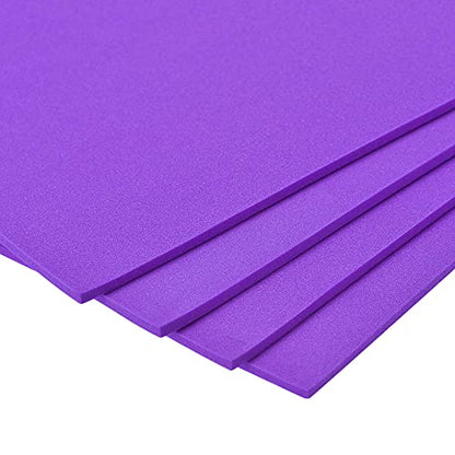 uxcell Purple EVA Foam Sheets 10 x 10 Inch 3mm Thickness for Crafts DIY Projects, 4 Pcs - color: Purple