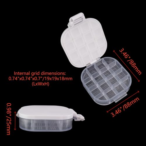 Bitray 16-Well Airtight Paint Palette Box with Lid Gouache Oil Paint, White - color: White-snap Fastener, size: 16-Wells