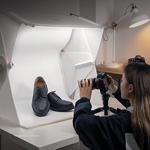 Foldio3-25Inch Product Photography Light Box, 65W High Powered Dimmable LED Light, CRI 98+, Foldable, White PP & Black Flocking Background Included, All-in-One Photo Studio Lightbox by ORANGEMONKIE - size: Foldio3