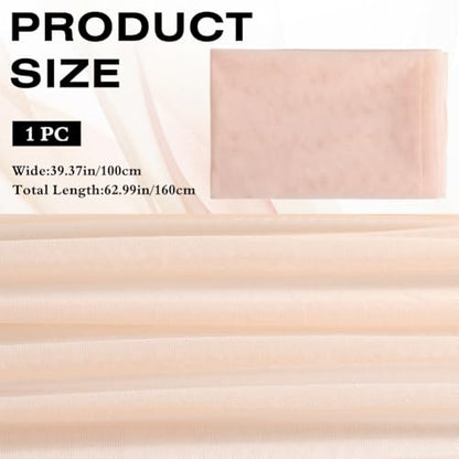39.4x63 Inch Champagne Netting Mesh Fabric Polyester Breathable Mosquito Net Fabric Soft Voile Solid Sheer Tulle Fabric by The Yard for Sewing Making Craft Clothes Dresses Costume Diy Supply - color: Champagne