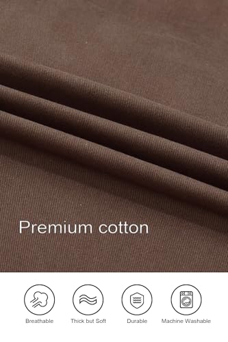 Nanxson Pottery Apron Split Leg with 3 Pockets & Adjustable Buckle | cotton material,Long apron,adjustable waist tie,for Pottery Ceramic Wheel DIY Art Garden - color: Brown