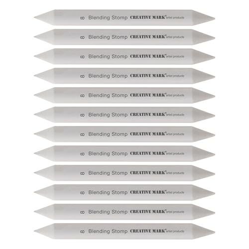 Creative Mark Blending Stumps - Solid Double-Ended Blending Stumps for Blending Charcoal, Pencils, Pastels, and More! - [Size # 8-72 Count] - size: Size # 8 - 72 Pack