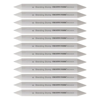 Creative Mark Blending Stumps - Solid Double-Ended Blending Stumps for Blending Charcoal, Pencils, Pastels, and More! - [Size # 8-12 Count] - size: Size # 8 - 12 Pack