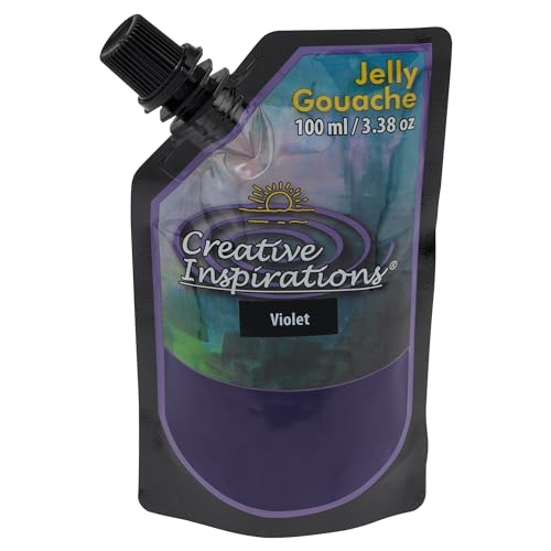 Creative Inspirations Jelly Gouache - Violet 100 mL - Unique & Vibrant Jelly Gouache Paint for Artists, Beginners, Painting Parties and More - color: Violet, size: 100 mL