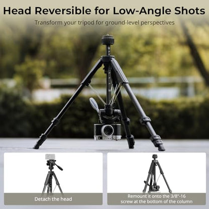 SmallRig 71" Camera Tripod Stand AP-21, Travel Tripod for iPhone and Camera for Canon for Nikon with Phone Holder & Carry Bag, Portable Beginner Tripod with Quick-Flip Lock Legs, Max Load 11lb - style: AP-21